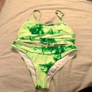 Tie-Dye Green Bikini